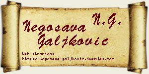 Negosava Galjković vizit kartica